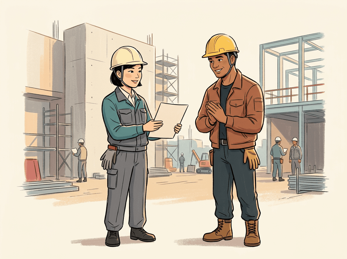 Profissionais técnicos em ambiente industrial no Japão